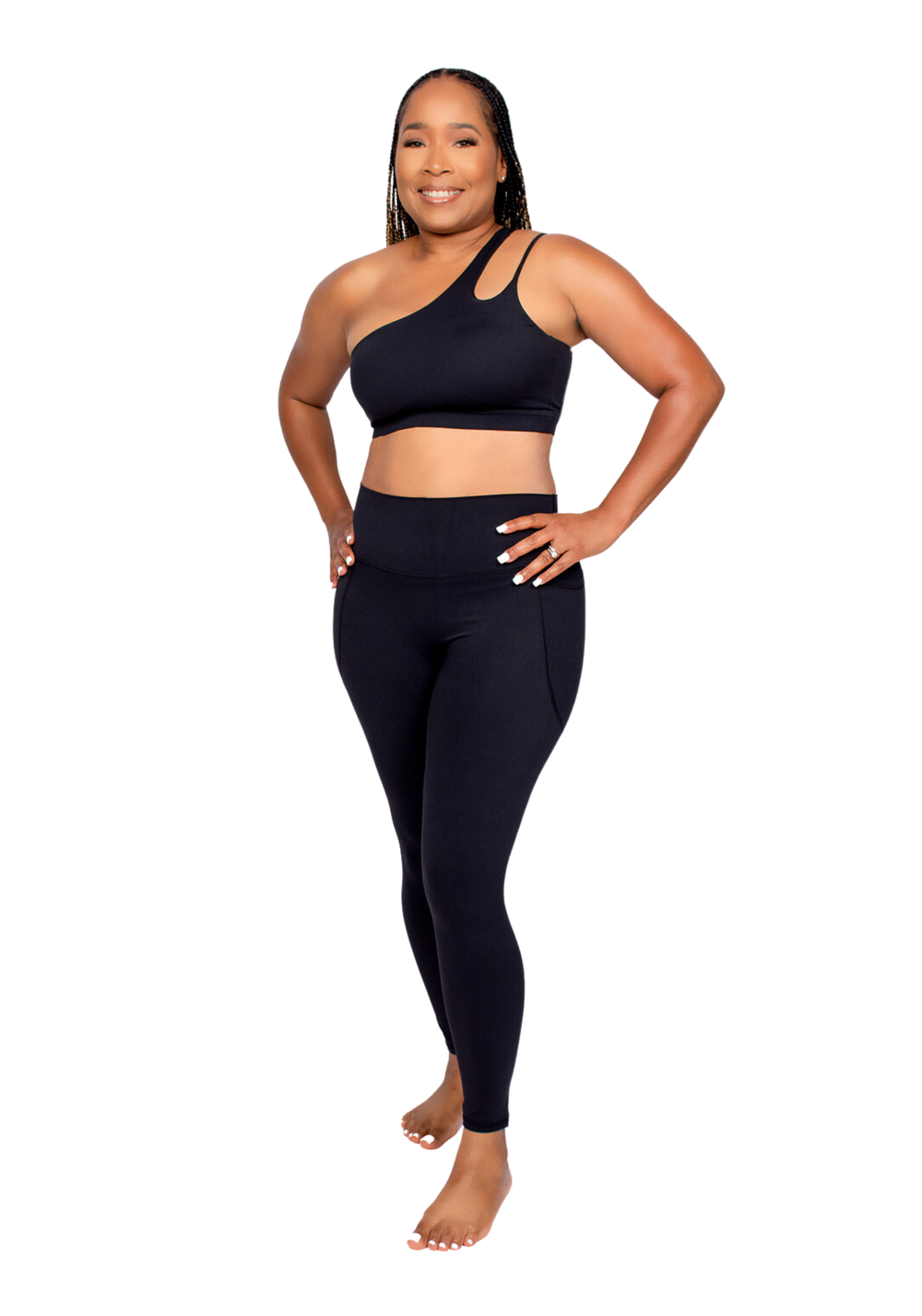 Blue High Rise Co-ord Training Tights